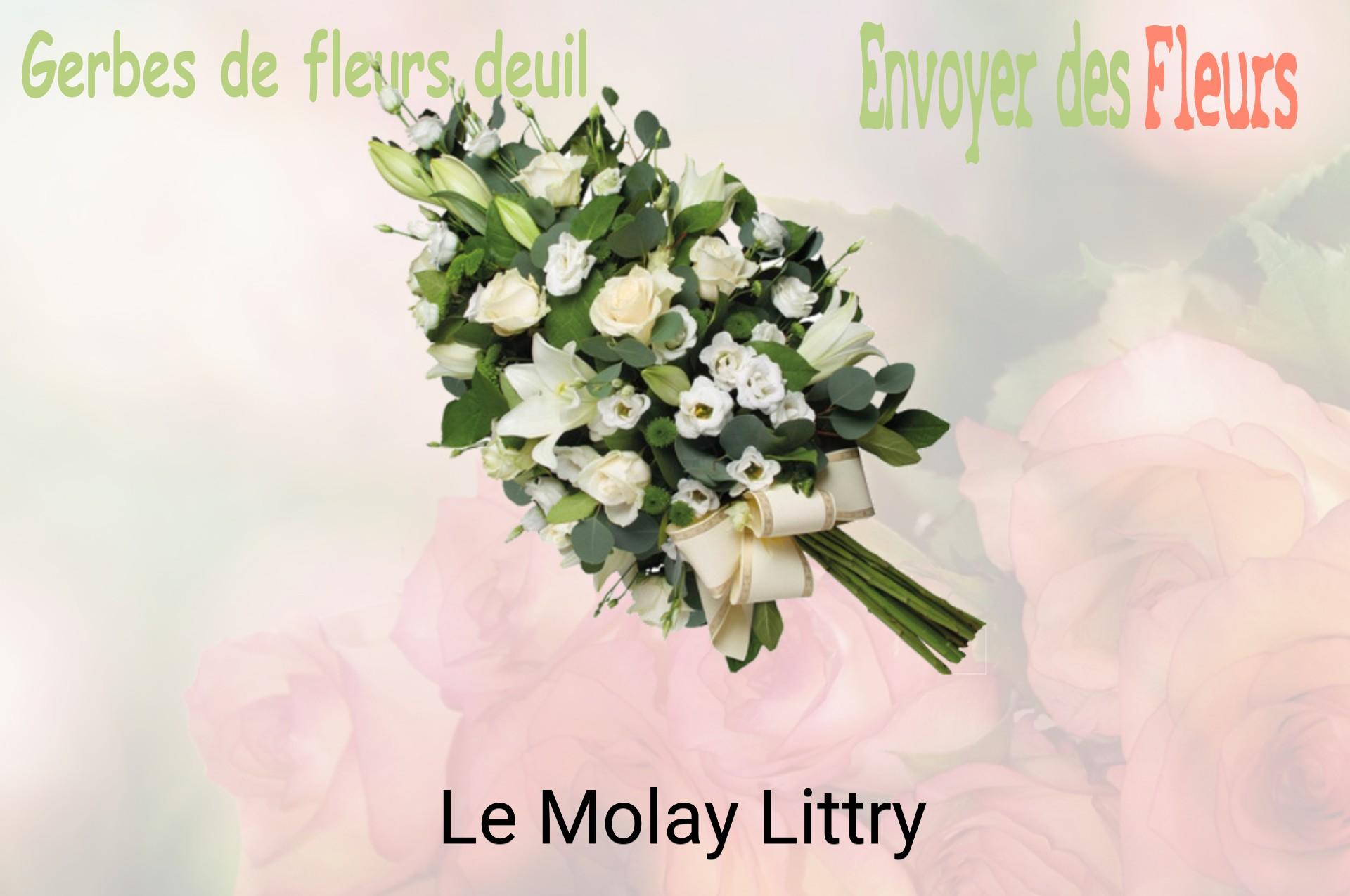 Gerbe de fleurs de deuil livrée à Le Molay-Littry